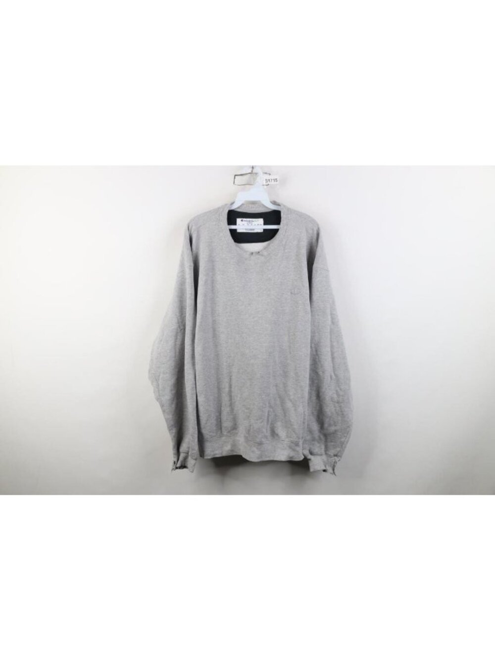 Vintage Y2K Champion Mens 2XL XXL Distressed Crewneck Sweatshirt Heather Gray
